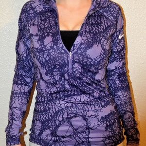 Purple Nike Athletic Long Sleeve Sweatshirt